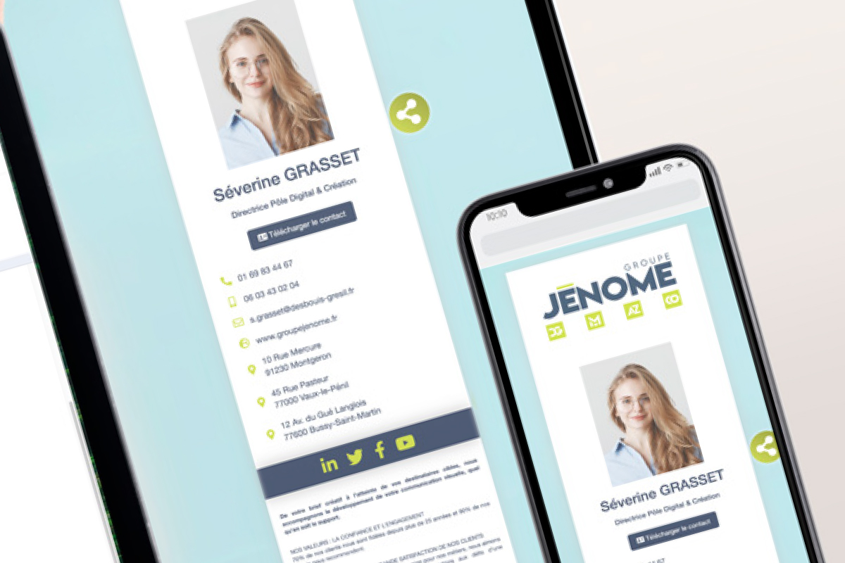VCARD Mockup