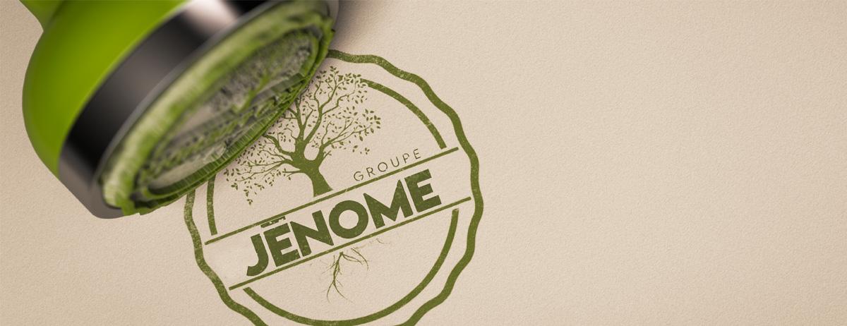 Tampon Groupe Jénome représentant un arbre, symbole de l’engagement RSE